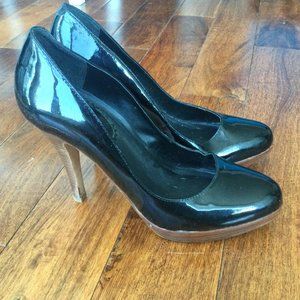 Stoneridge black patent leather heels